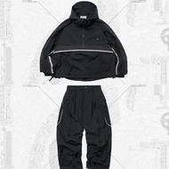 合售 size 3 “Gof-P5” Hyperbolic Utility Track Pants - Black “Gof-A3” Tech-Meander Pullover Jacket - Bl