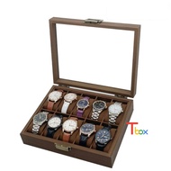 10-compartment watch box - Watch display box