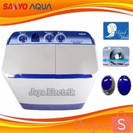 SII066- Mesin Cuci 2 Tabung AQUA Sanyo AQW 781 XT 7.5 KG Dan pengering