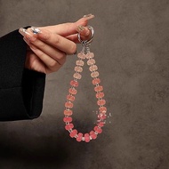 handphone wrist strap handphone sling strap Luxury High-End Gradient Phone Strap Handheld Beaded Cha