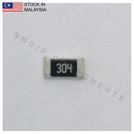 10PCS Taiwan-Grade 300k ±5%, 1206 SMD Resistor (304)