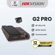 Hikvision G2 Pro 4K Dashcam & Car Camera | Dual Channel | GPS + ADAS | 3" Touch Screen | Ultra HD Cl