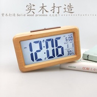 [Solid wood] 1902 product electronic clock wooden alarm clock solid wood production smart clock