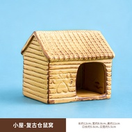 Barangan hiasan untuk habitat hamster, tempat persembunyian landskap hiasan, rumah hamster seramik, 