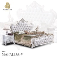 MAFALDA-V BED เตียงนอนเจ้าหญิง หลุยส์ 6ฟุต สีซอฟท์ไวท์ รุ่น มาเฟลดา 5