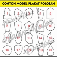 Plakat Bahan Akrilik Polos Tanpa Tulisan Tebal 5 mm