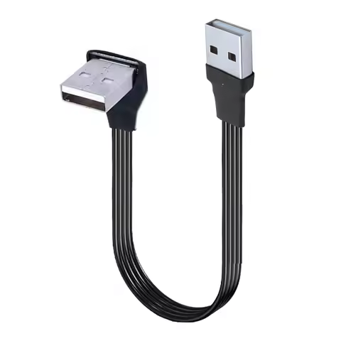 5CM 1M 2M USB 2.0 A Male to Male/Female 90 Angled Extension Adaptor cable USB2.0 male to female righ