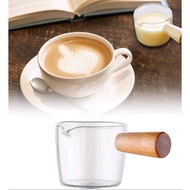 Latte Art Coffee Wooden Handle Pitcher