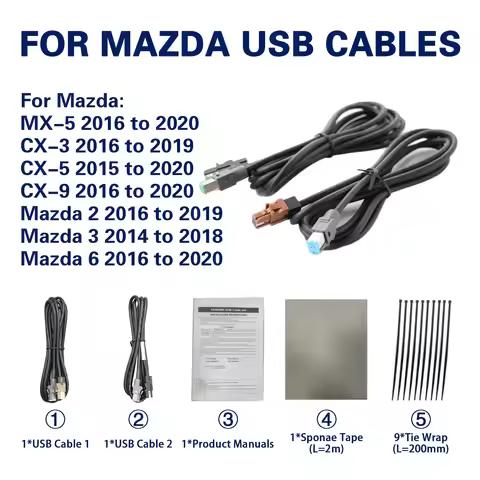 Car Carplay And Android Auto USB Cable C922-V6-605A Carplay Cable For Mazda 2 Mazda 3 Mazda 6 CX-3 C
