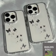 SFcuteStyleMix Casing Butterfly Frame Transparent Phone Case For iPhone 17E 17 16 16E 15 14 13 12 11