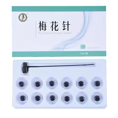 Chineses 7 Star Needle & Plum Blossom Dermal Hammer Seven Star Acupuncture Needle Set Replaceable Ne