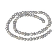 Real Pearl Beads (Pearl) Round (Round) 4.5 mm-(LZ-0314 Light Gray)
