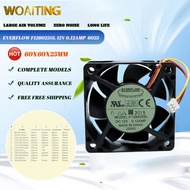 Everflow F126025SL Cooler Fan  12V 0.12AMP 6025 For PWM 6CM Main Box CPU Cooling Fan  60x60x25mm Ser