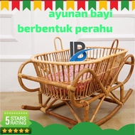 Rattan ribbon baby swing, baby swing, minimalist baby sleeping swing, boat model ribbon/ baby bounce