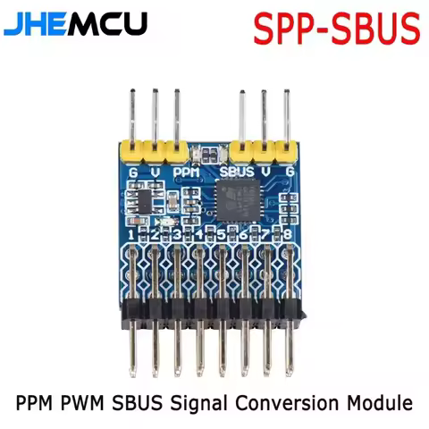 JHEMCU SPP-SBUS 8CH PPM PWM to SBUS Signal Converter Module 15A 3.3-20V for FlySky IA6B FrSky X8R Re