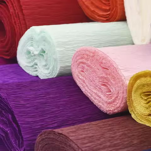 Crepe Paper 250x50cm Colorful Red Yellow Green Crepe Paper Roll Origami Crinkled Crepe Paper Craft D