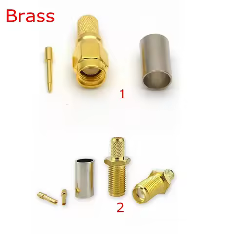 5pcs/lot LMR240 SMA Male Female Connector SMA Female Male Crimp for RG59 LMR240 CNT240 Coaxial Cable