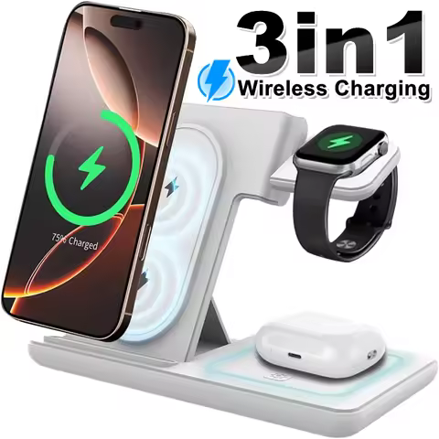 Wireless Charger For iPhone 17 AirPods iWatch Fast Charging MultiDevice Wireless Charging Multifunct