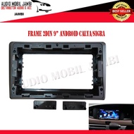 DOUBLE DIN 2DIN 9 INCH HEADUNIT FRAME ANDROID CALYA SIGRA INCLUDES PLUG AND PLAY SOCKET CABLE