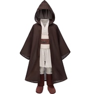 Disney Star Wars Cosplay Costume Kids Jedi Warrior Cosplay Hooded Cloak Clothing Suit Halloween Part