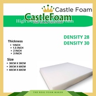 Castle Foam High Density Seat Foam/Upholstery Foam/Cushion Foam/Sofa Foam/Sponge/Span Kusyen/PU Foam/PE Foam/DIY/Office