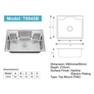 Winsar Brand 1-Hole Dishwasher (T6945B)