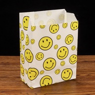Disposable Greaseproof Paper Bag More Smiley Face Packaging Bag Packaging Fried Chicken Burger Panca