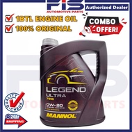 FIS Original Mannol Engine Oil 0W20 4Liter API SP Fully Synthetic Minyak Hitam Enjin Kereta 0W-20