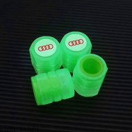 For Audi Luminous Valve Cap Car Tire Motorcycle Electric Vehicle Vacuum Cover Protection Modificatio