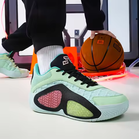 Tatum Second Generation Basketball Shoes Men's Pink Friction Ringing Practical Sneakers Breathable H