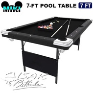 MIKI 7-ft Pool Table Meja Billiard Kecil MDF Kaki Lipat Foldable Leg