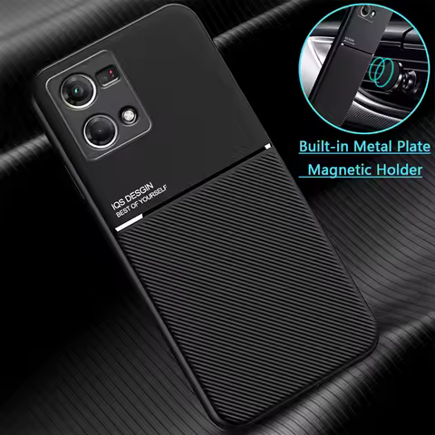For OPPO Reno 7 4G Case Shockproof Magnetic Holder Leather Phone Cases For OPPO Reno 7 CPH2363 6.43"