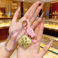 Pure Gold 999 Creative Keychain Pendant All-Match Fashion Bag Pendant Pendant Gift for Event Stall S