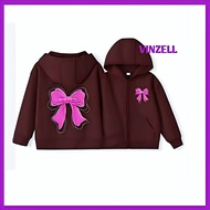 VINZELL Kids - Zip Hoodie for Girls RIBBON CUTE (1th - 12th) Jacket Girl Kid Korean Style 1 2 3 4 5 