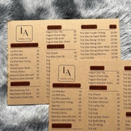 Vintage Menu, kraf paper printing, 3m cold cotton printing, A5, A4, A3 size, Small Fish printing DES