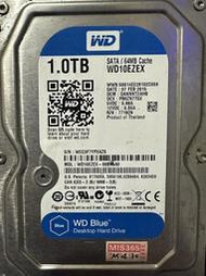 WD 1T 3.5吋硬碟 WD10EZEX-00BN5A0 良品 無壞軌 研究 報帳 救資料的最愛 NO.1071