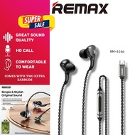 Remax RM-616a Metal Wired Earphone for Music &amp; Call For Type-C