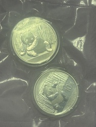 2014 2015 熊貓銀幣 1安士 999 純銀 silver coin 650 一個