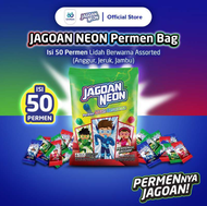 Jagoan Neon - Permen Jagoan Neon 1 Pack Isi 50 Pcs - Permen Jadul - Rasa Anggur Jeruk Jambu - Permen