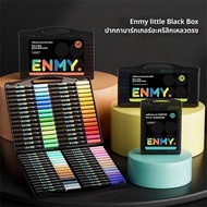 ENMY ชุดมาร์คเกอร์กล่องเล็กสีดำ 24/36/48/60/80 สี มาร์คเกอร์อะคริลิคเหลว หัวนิ่ม ไร้กลิ่น วางซ้อนได้