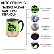 🔥(HOT PRIZE)🔥 Stirring Mug Stainless Steel Auto Mix 400ml Mug mudah guna cawan kacau spin mug gift h