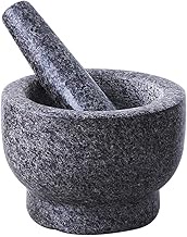 Pestle and Mortar Premium Solid and Durable Natural Granite Spice Herb Seed Salt and Pepper Crusher Grinder Grinding Paste -Comfortable and Easy to Use mortar&amp;pestle (Color : As picture, Size : -)