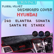 Hyundai Elantra i40 Santa Fe Sonata YF LF CM Starex H1 Floral Velvet Dashboard Cover