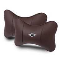 Breathable Leather Headrest Neck Pillow Car Head Neck Pillow For Mini JCW F56 R55 F55 F56 R58 R60 R6