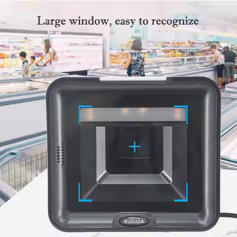 1D 2D Platform Barcode Scanner Desktop Bar Reader Hands-Free Code Scanner Wired USB Scanner QR Code 