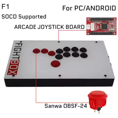 FightBox F1 Leverless Game Controller All Buttons Hitbox Style Arcade Joystick Fight Stick For PS4/P