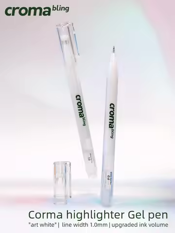 1/10 PCS Croma 0.6mm/1mm Highlight White Gel Pen Fine Tip White Fluorescent Marker Animation Sketch 