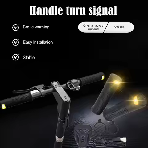 1Pair Turn Signal Light Scooter Hand Bar Grips Universal Scooter Handlebar For Xiaomi M365 Pro 1s Pr