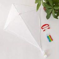 1 Set DIY Diamond Kite, Includes 30m Kite String, Kite Frame And 4 Colored Pens, Outdoor Fun Creativ