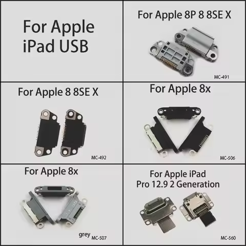 2Pc USB 10 Pin Charger Connector Plug Dock Socket Port For IPad Pro 11 12.9 10.2 Inch 1st 2nd 3rd 4t